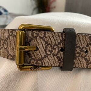 Unisex Vintage Gucci Brown Monogram Belt sold out everywhere in good condition